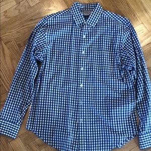 JCREW Mens Blue checked shirt Medium
